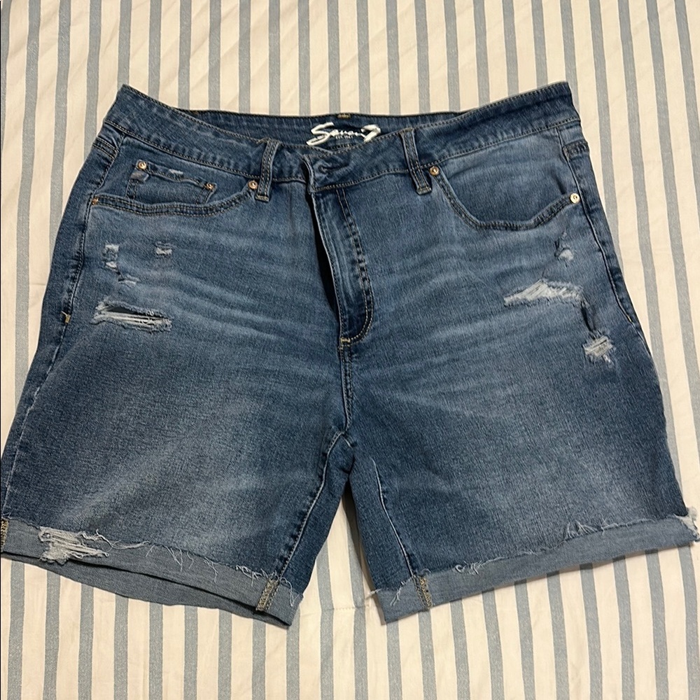 Seven7 Classic Blue Denim Shorts